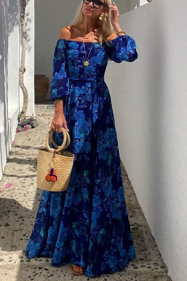 Francesca Beautiful Off-Shoulder Floral Maxi Collection