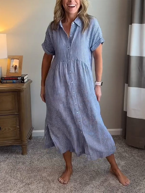 Amirah | Elegant Stripe Dress