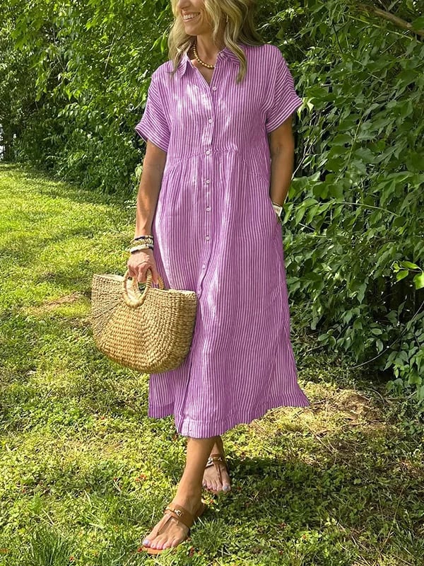 Udela | Elegantes gestreiftes Kleid