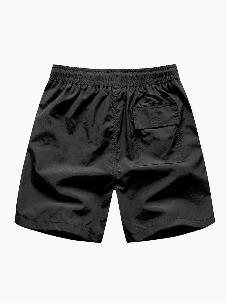 Hemd mit Schalprint und Badehose mit Knopfleiste