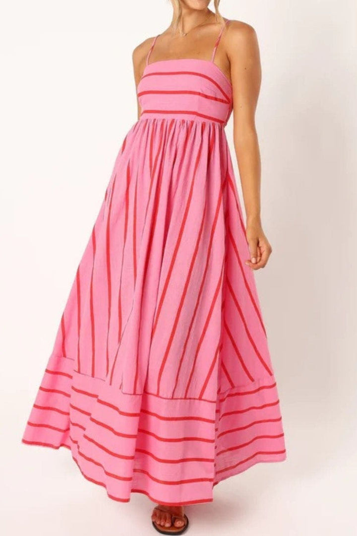 Valli™ | Schulterfreies Maxikleid mit Blumenmuster