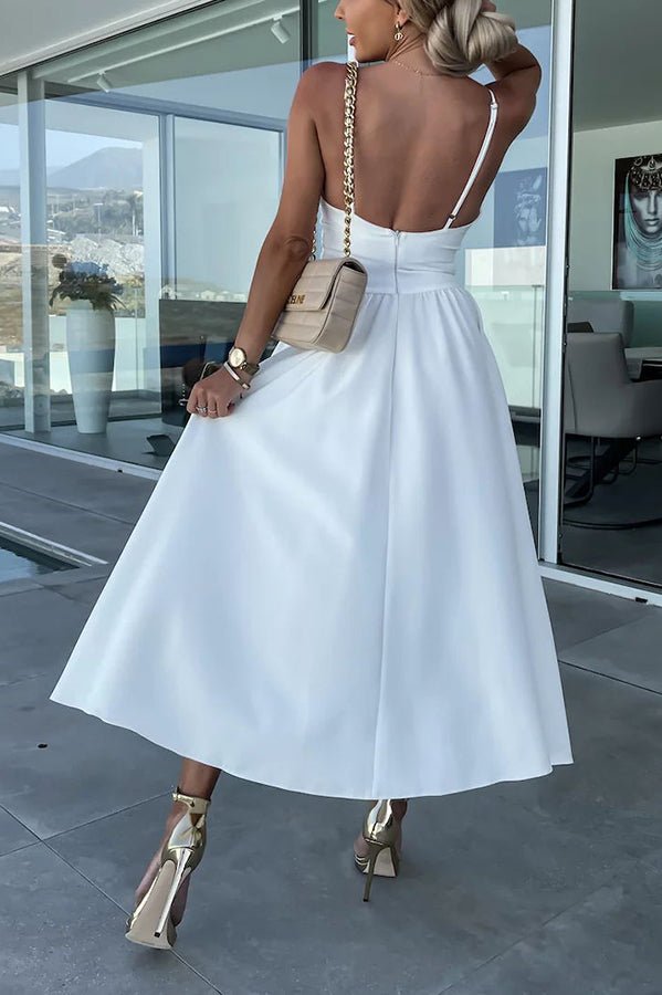 AUBREY | ELEGANTES MIDIKLEID MIT SCHLITZ