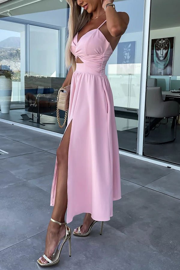 AUBREY | ELEGANTES MIDIKLEID MIT SCHLITZ