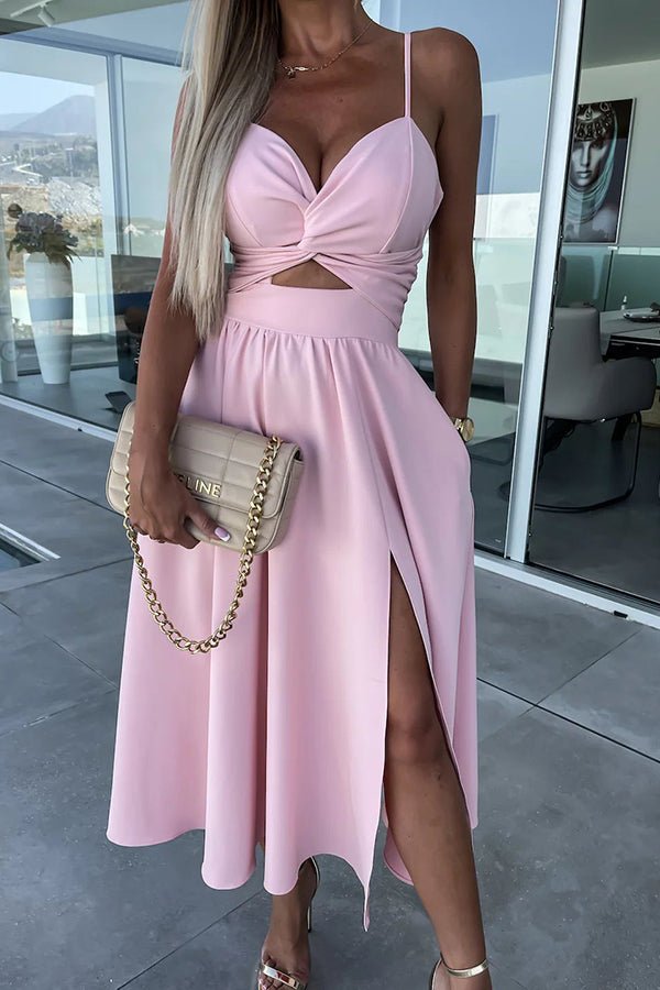 AUBREY | ELEGANTES MIDIKLEID MIT SCHLITZ