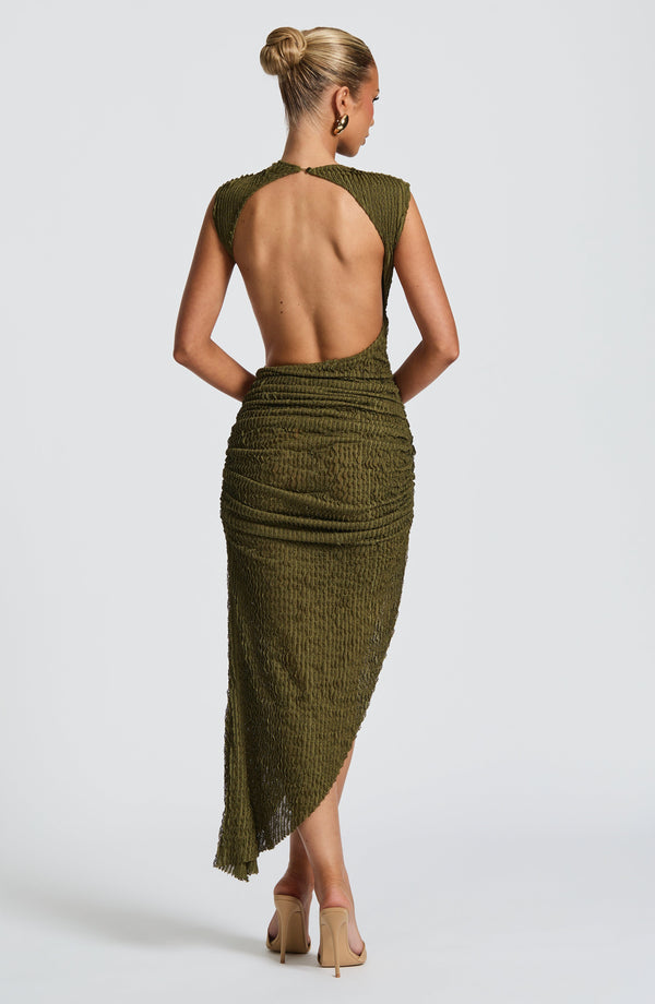 Soraya™ | Asymmetrisches Midikleid mit Struktur