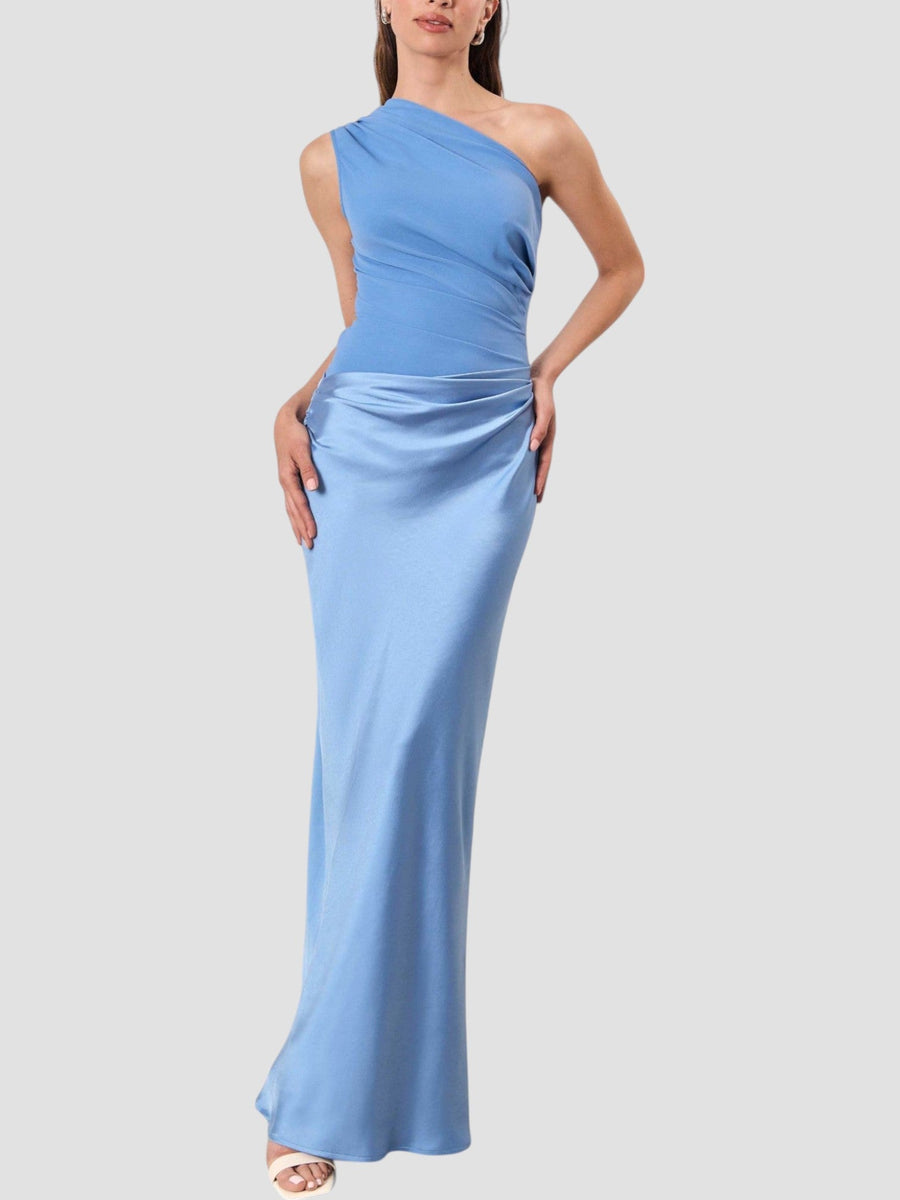Lolanda Patchwork Pleated Dress