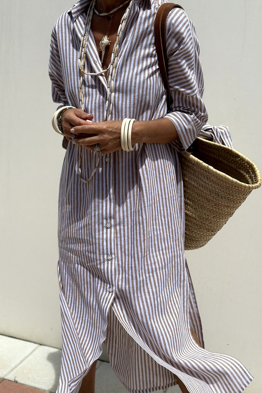 VanDeZaar Striped Shirt Dress