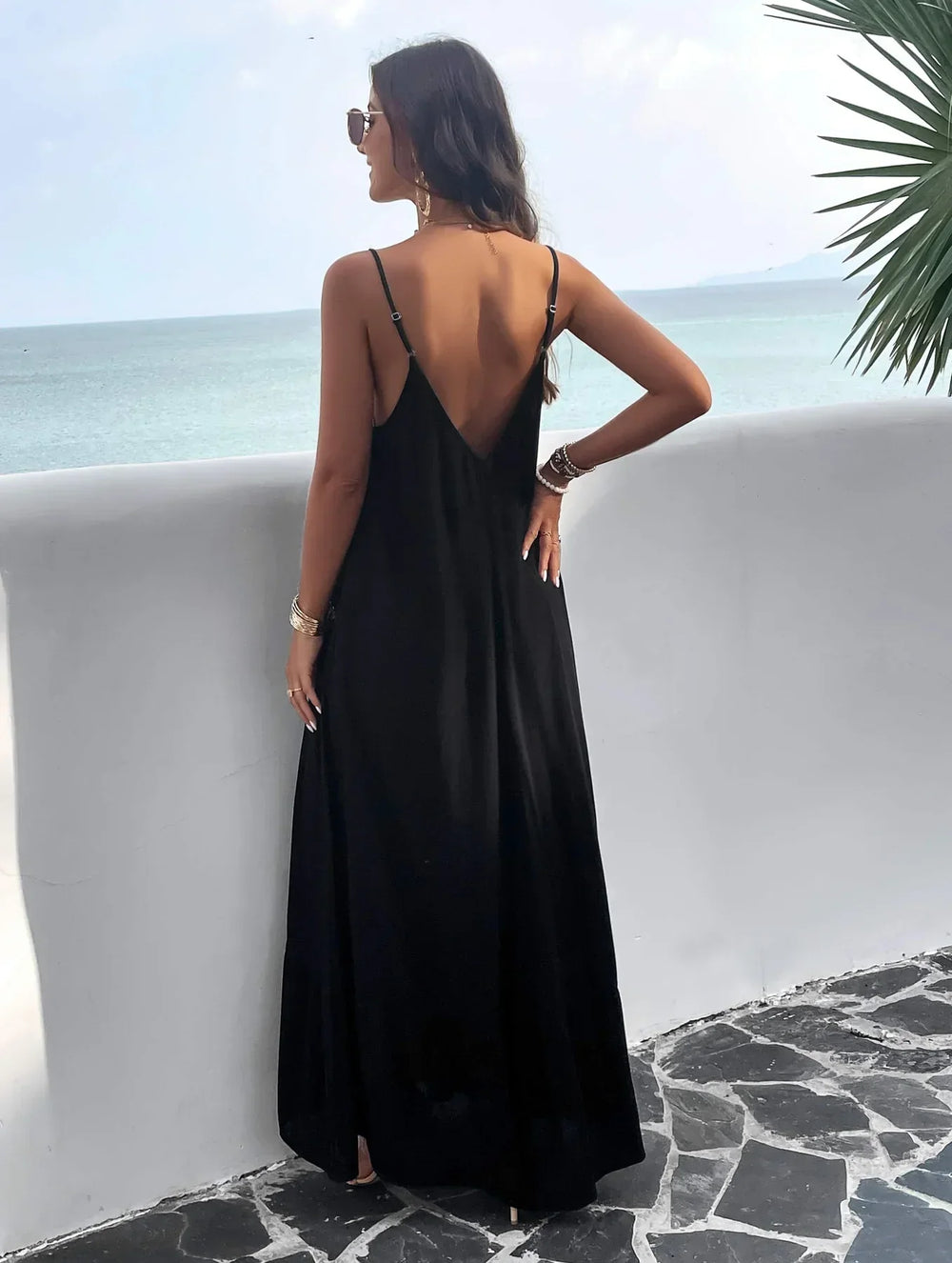 Rosenda | Maxikleid mit Taschen und Olivendesign