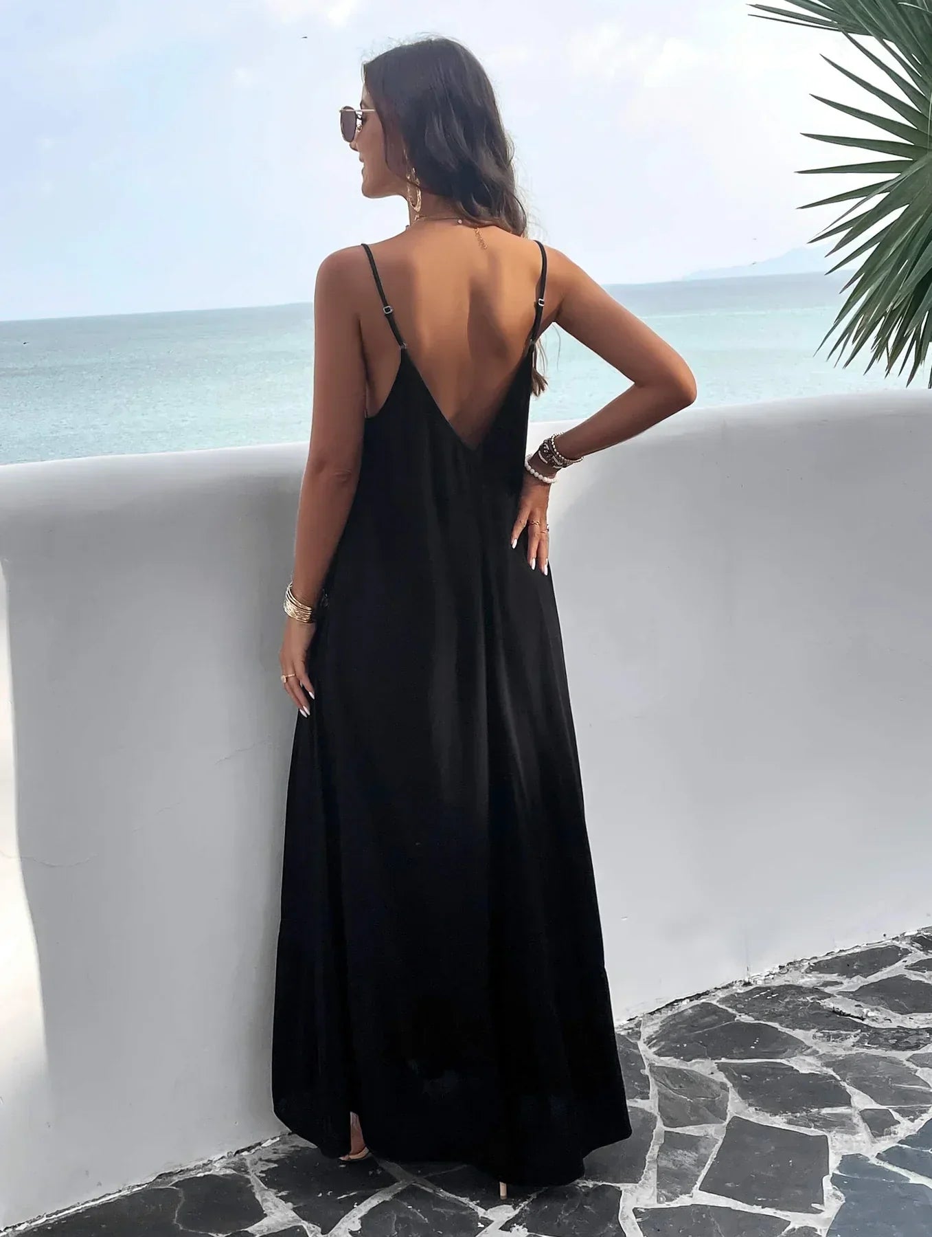 Rosenda – Maxikleid mit Taschen und Olivendesign