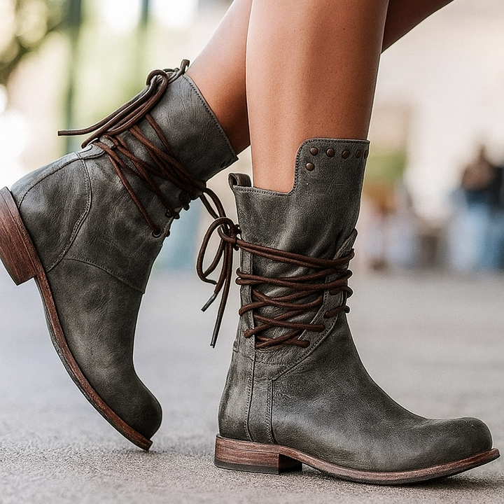 Solvia Elegante Komfort-Stiefel - Grau