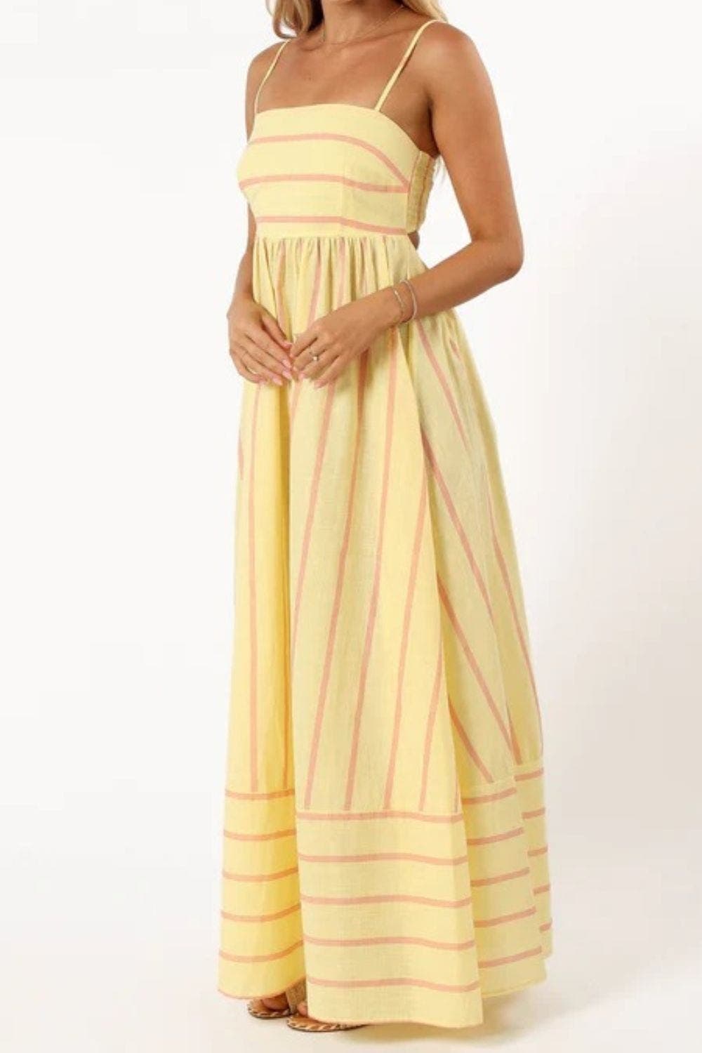Valli™ | Schulterfreies Maxikleid mit Blumenmuster