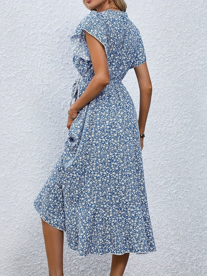 Indie | Kleid mit kleinem Blumenmuster und Schnürung