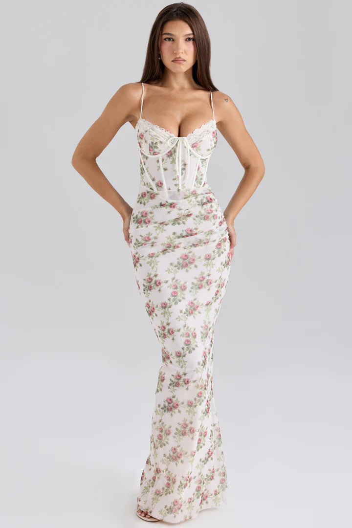 Viola™ | Fließendes Blumen-Maxikleid