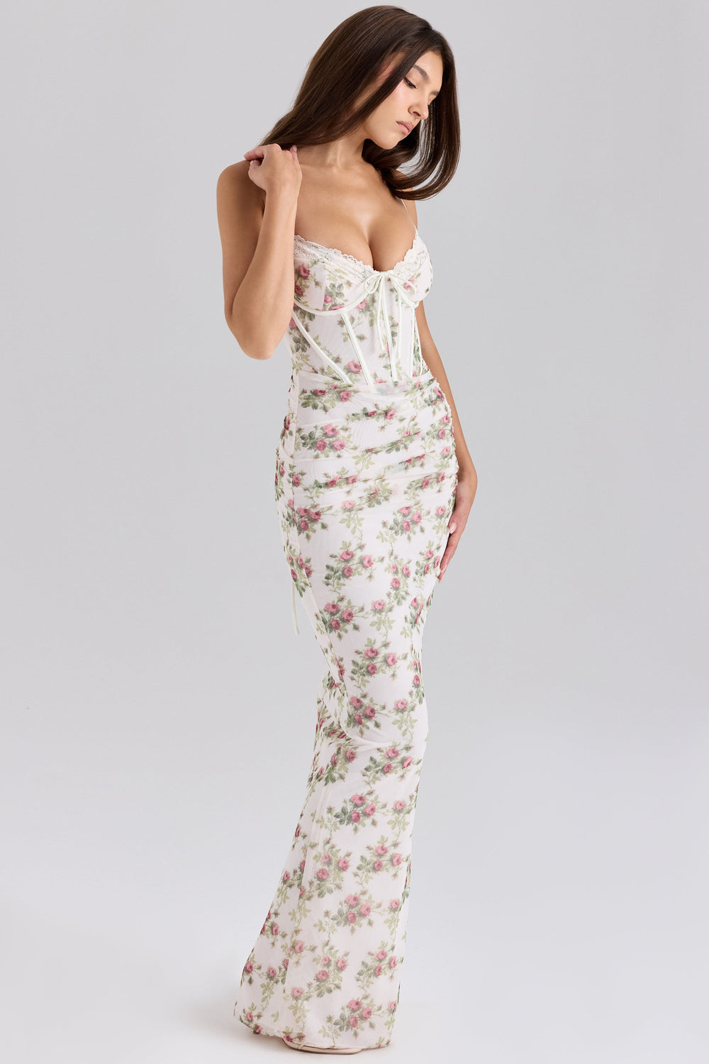 Gavriella | Fließendes Maxikleid mit Blumenmuster