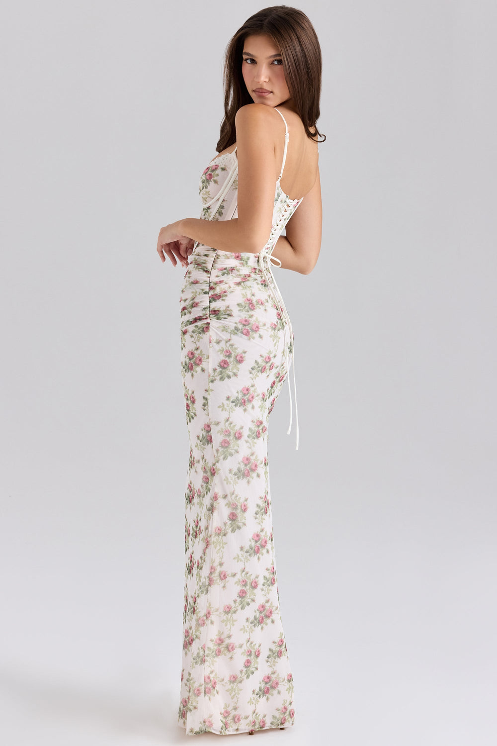Gavriella | Fließendes Maxikleid mit Blumenmuster