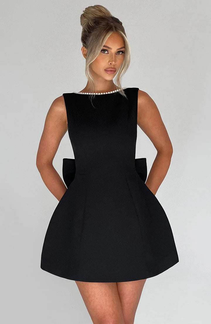 Elle™ | Mini-Kleid mit Perlenschleife