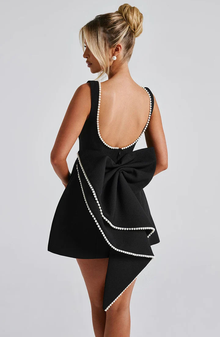 Elle™ | Mini-Kleid mit Perlenschleife