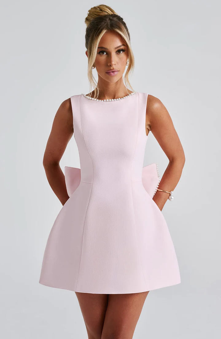 Elle™ | Mini-Kleid mit Perlenschleife