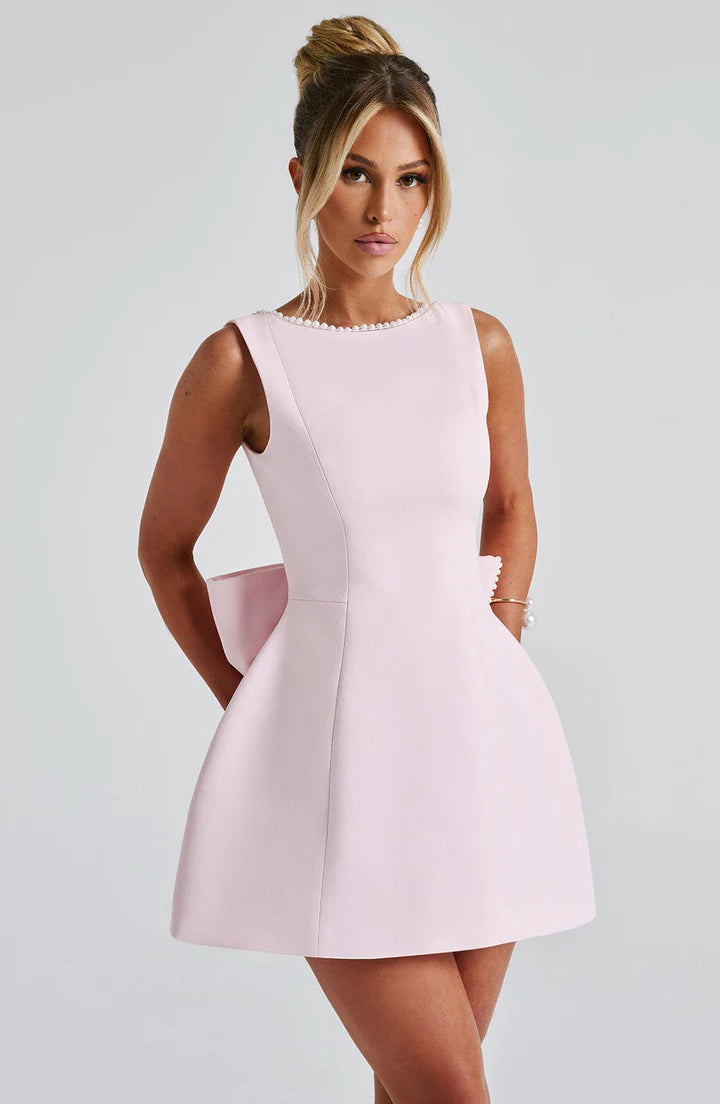 Elle™ | Mini-Kleid mit Perlenschleife