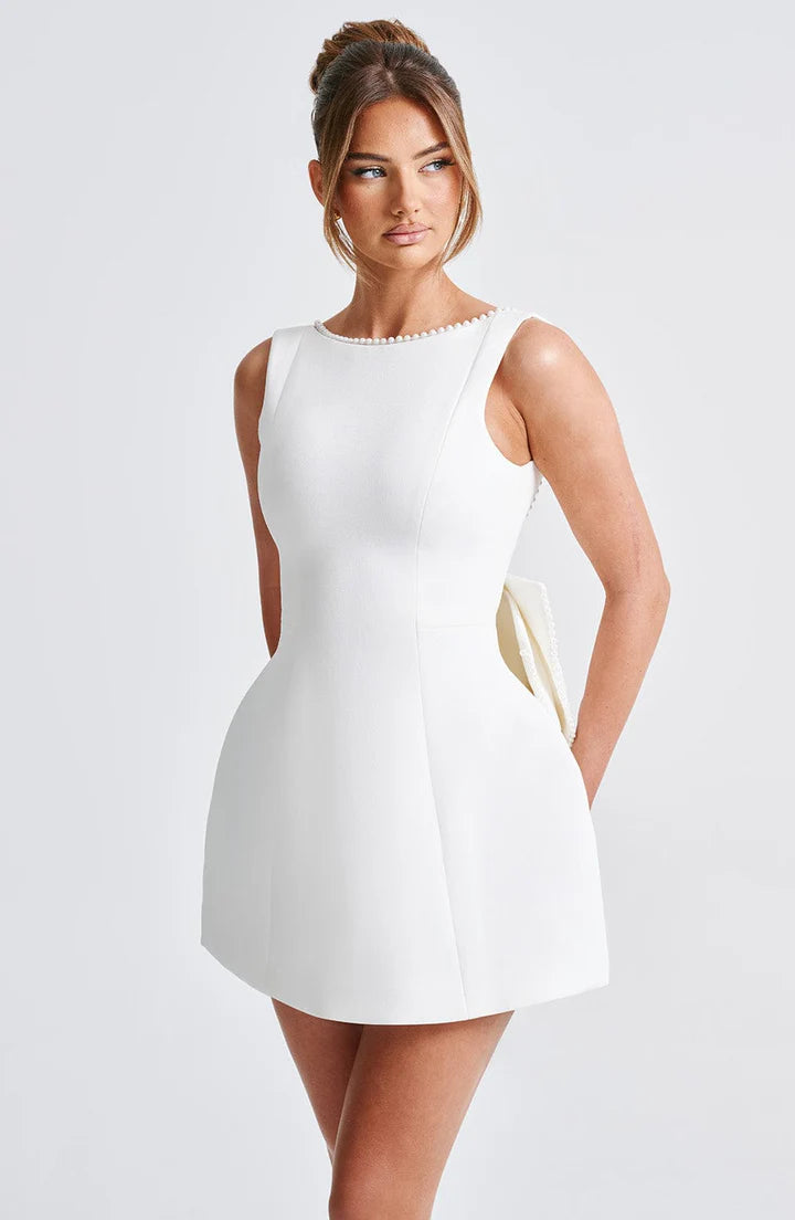 Elle™ | Mini-Kleid mit Perlenschleife