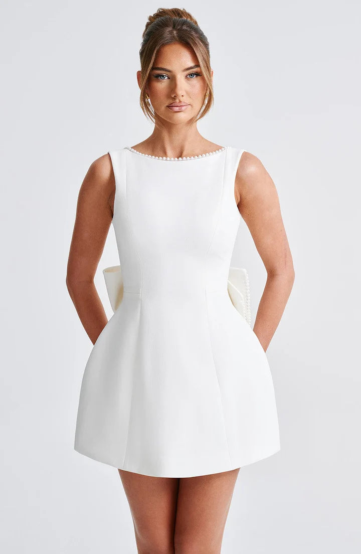 Elle™ | Mini-Kleid mit Perlenschleife
