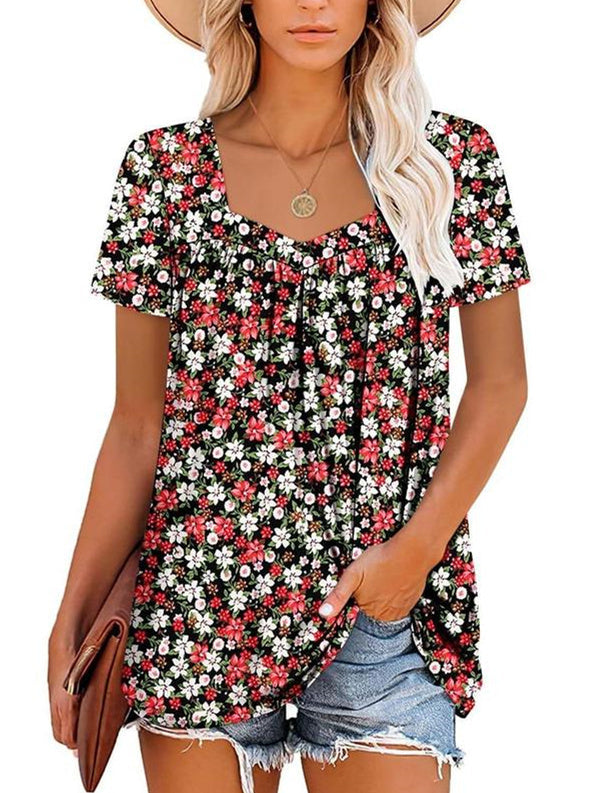 SOREYA™ | Luftiges Top mit Garten-Print