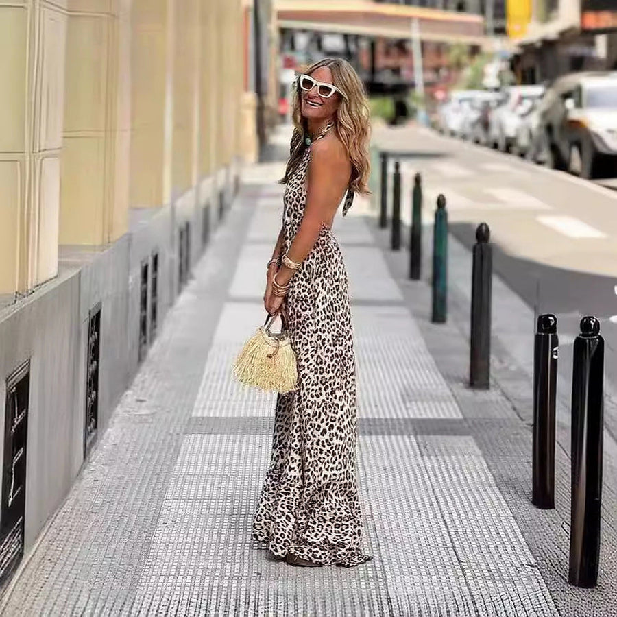 Maisie Stretch Polyester Open Back Dress