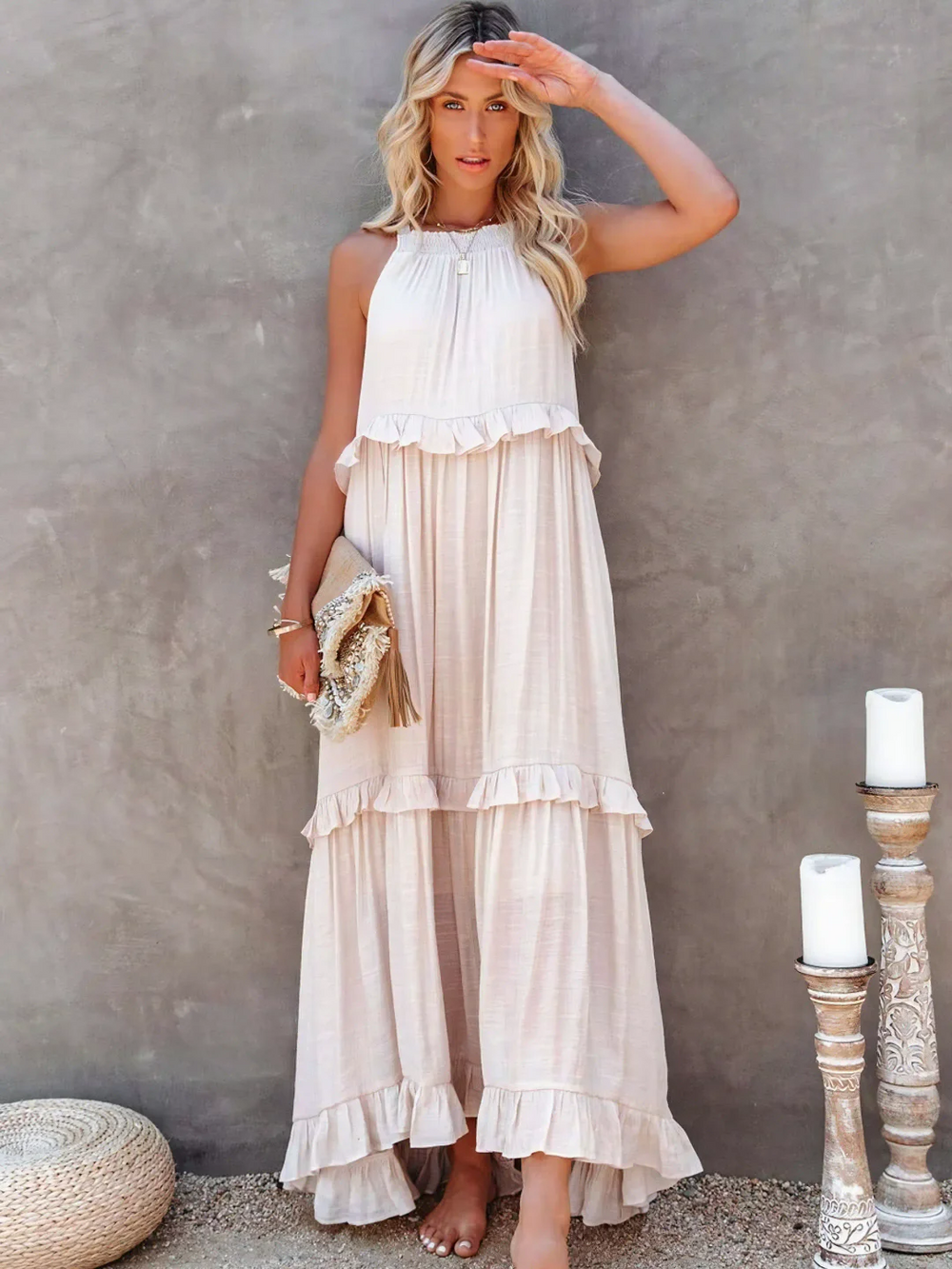 Vesa | Fließendes Kleid mit Rüschen