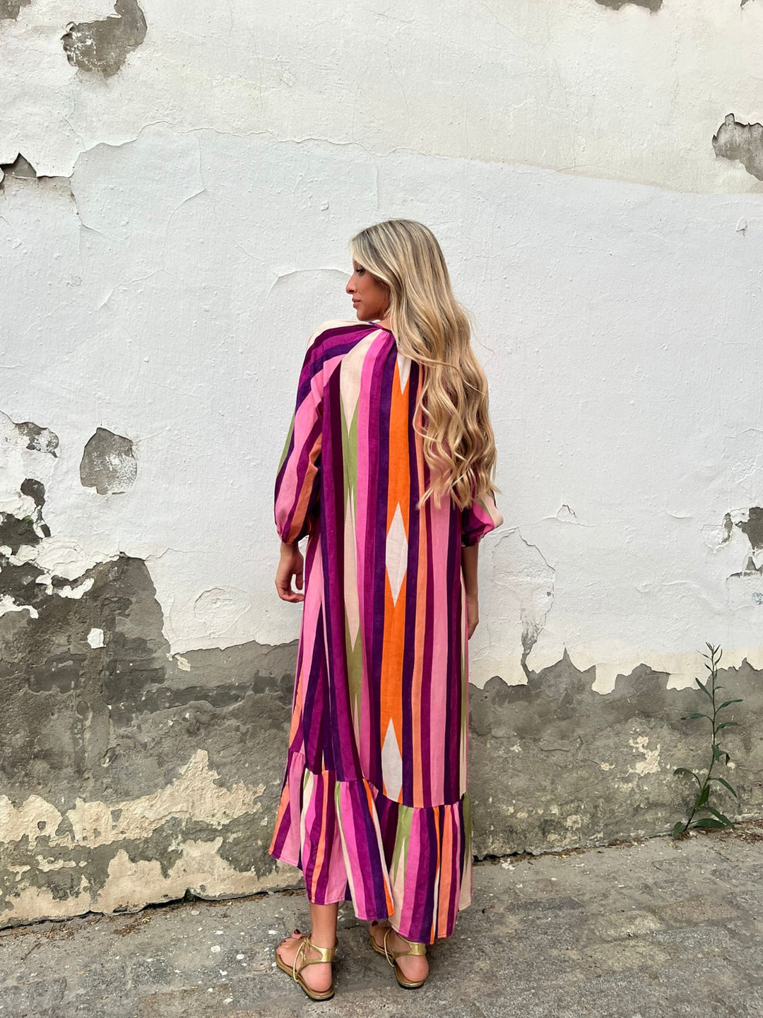 Lunara | Pinkes Mykonos Kleid