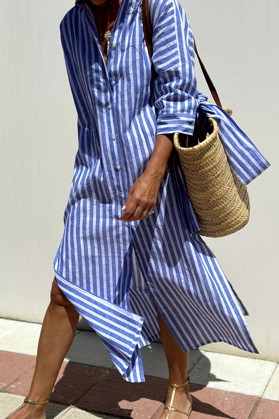VanDeZaar Striped Shirt Dress