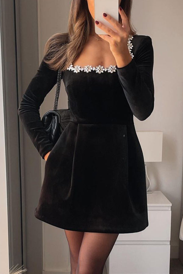 Barbara | Minikleid aus Samt