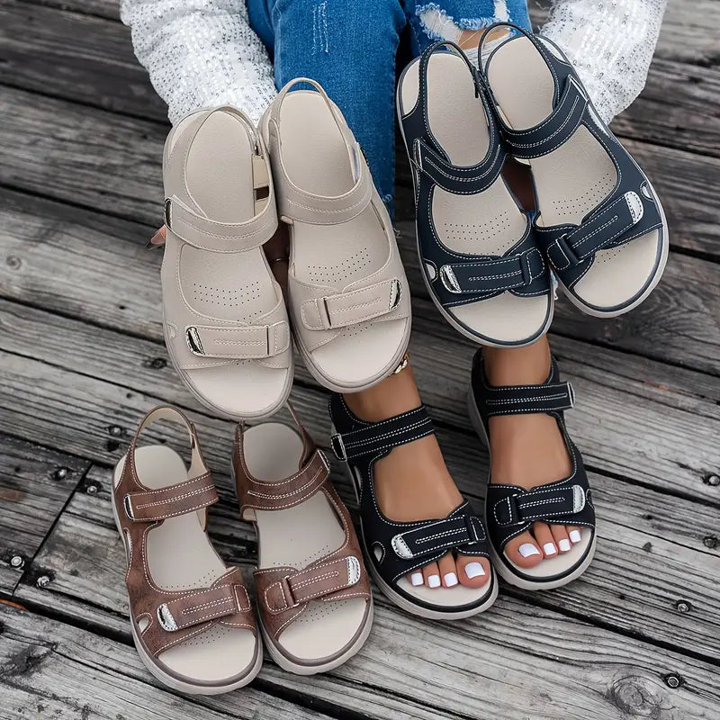 Alia | Bequeme Keilabsatz-Sandalen mit Knöchelriemen