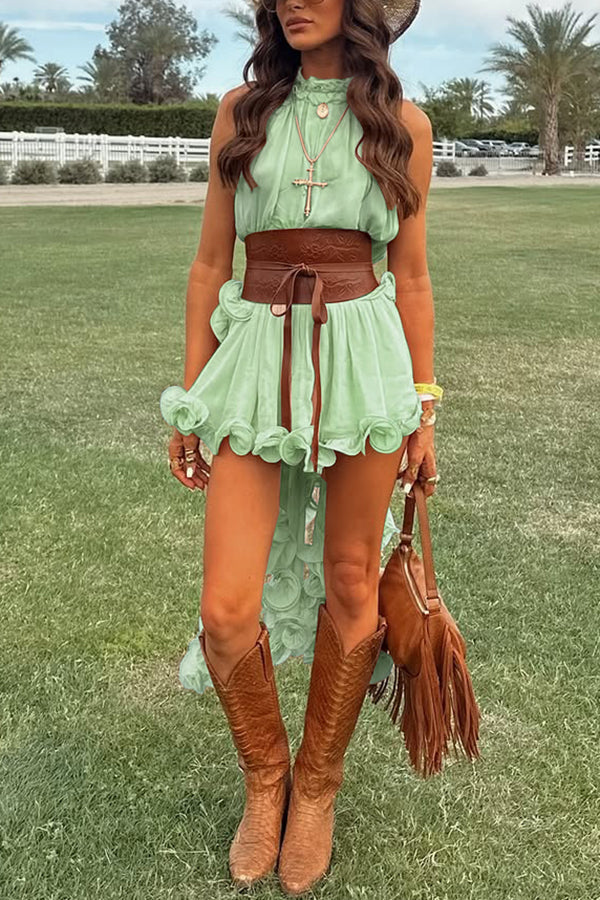 Romantic Drama – Shorts mit welligen Volants und elastischer Taille