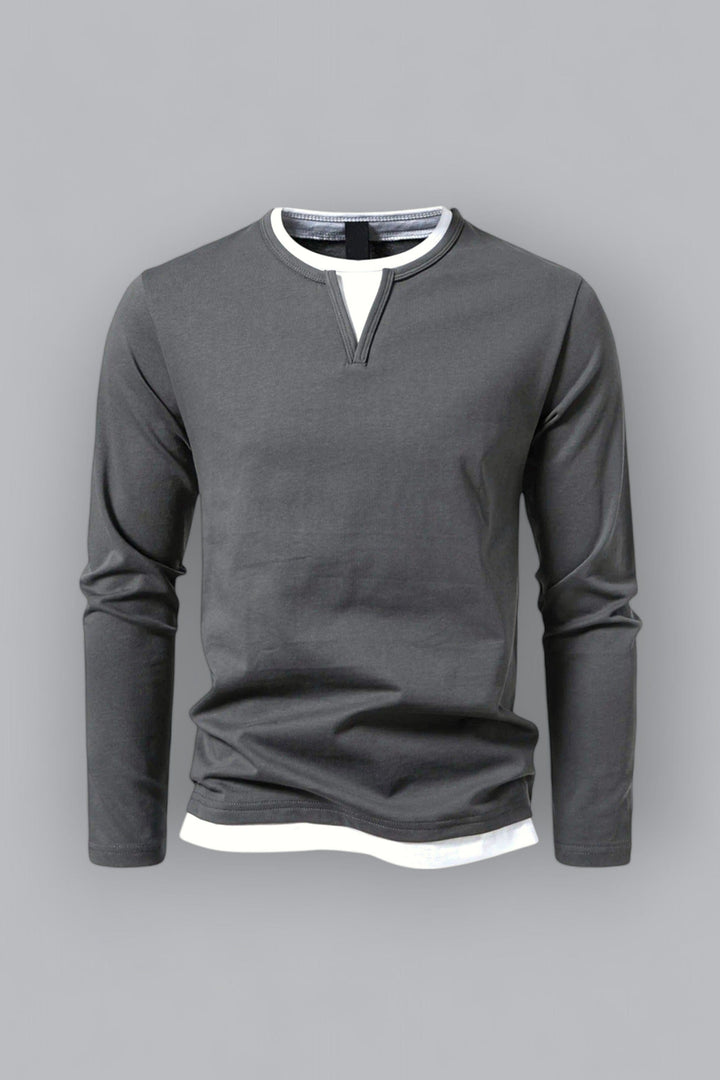 Eden™ | Lässiges Henley-Langarmshirt
