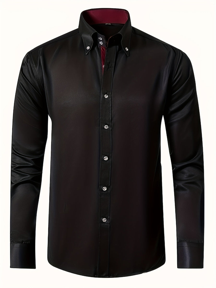 Liam Solid Long-Sleeve Shirt