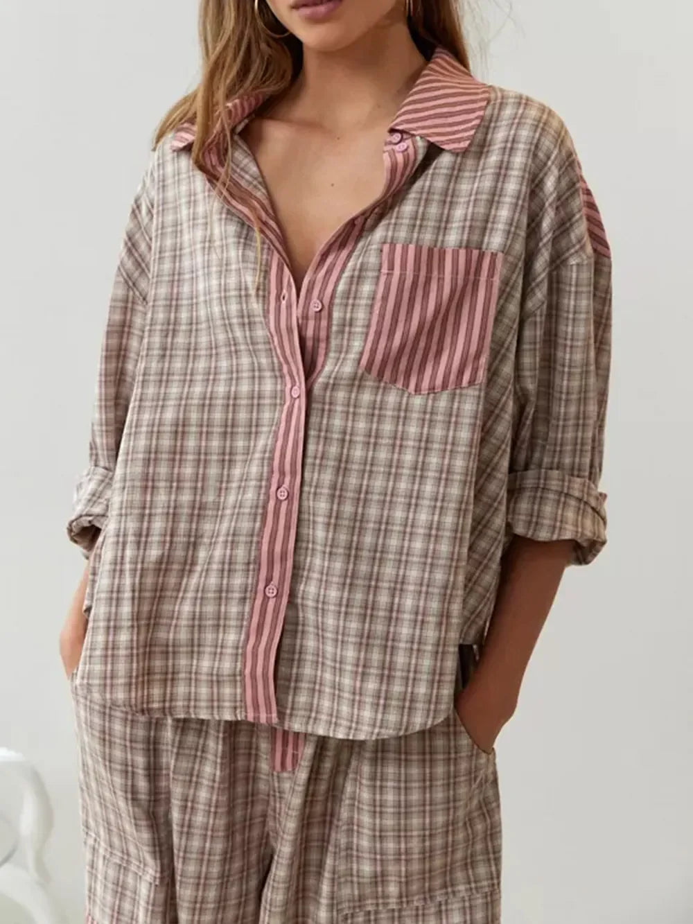 Payton Traumhafter Pyjama-Set - Rosa