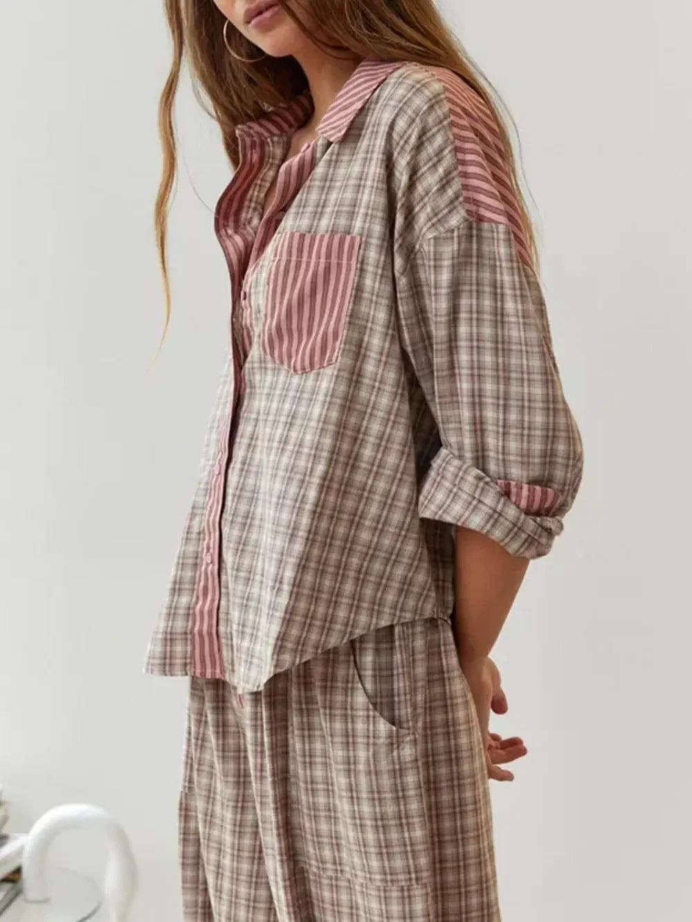 Payton Traumhafter Pyjama-Set - Rosa