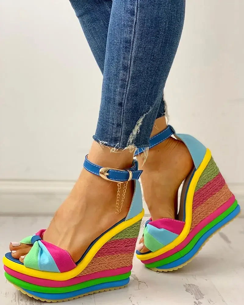 Zenais Vibrant Wedge Shoes