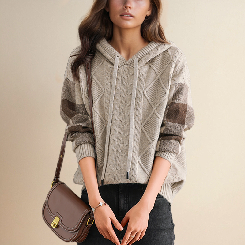 Leonie | Jacquard-Kapuzenpullover
