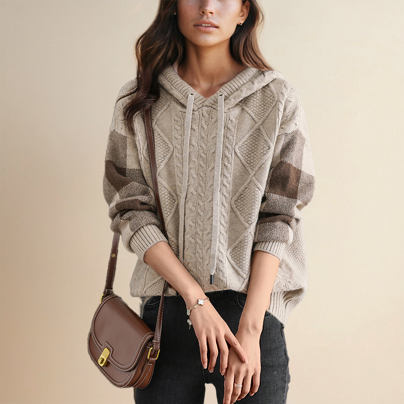 Leonie | Jacquard-Kapuzenpullover