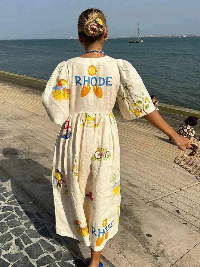 Xara – Stylisches Midikleid aus Leinen