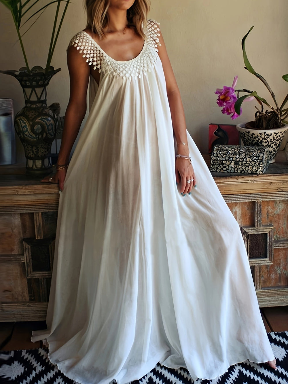 Seraphina | Boho-Spitzenkleid in großen Größen