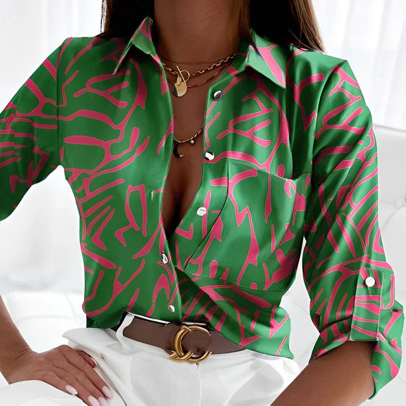 Briella™ | Zeitlose Grüne Bluse