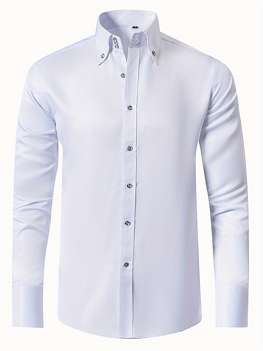 Liam Solid Long-Sleeve Shirt