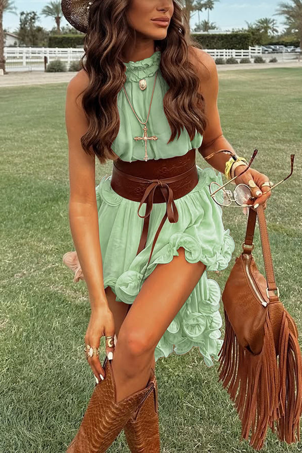 Romantic Drama – Shorts mit welligen Volants und elastischer Taille