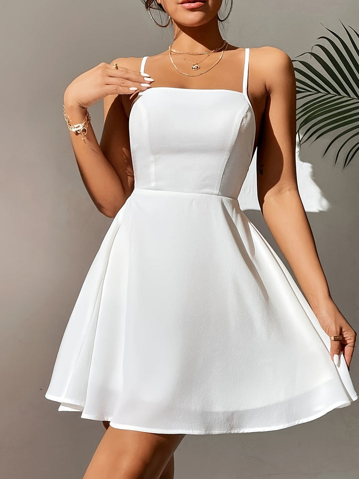 Celina | Kleid mit gekreuztem Rücken und ausgestelltem Rock