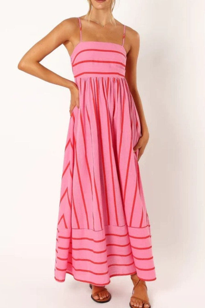 Valli™ | Schulterfreies Maxikleid mit Blumenmuster