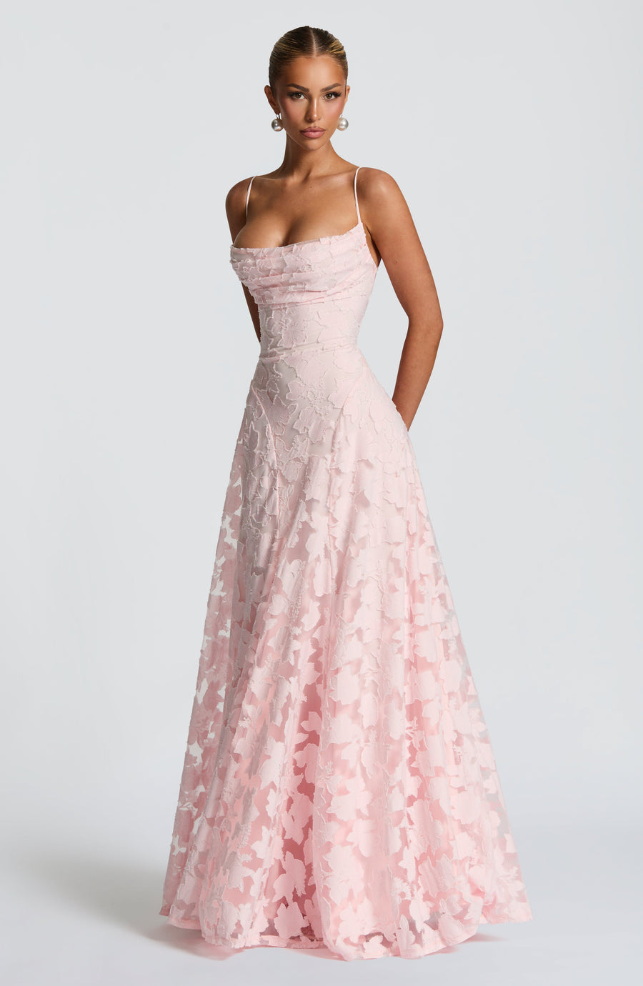 Francisa Lace Corset Maxi Dress