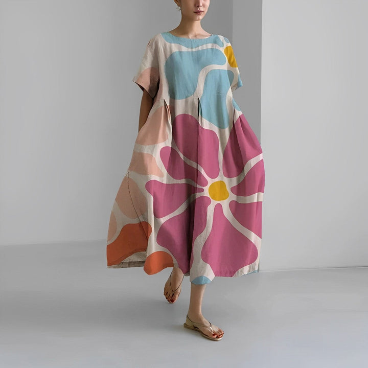 Ceryn™ | Graziöses Kleid mit Blumenmotiv