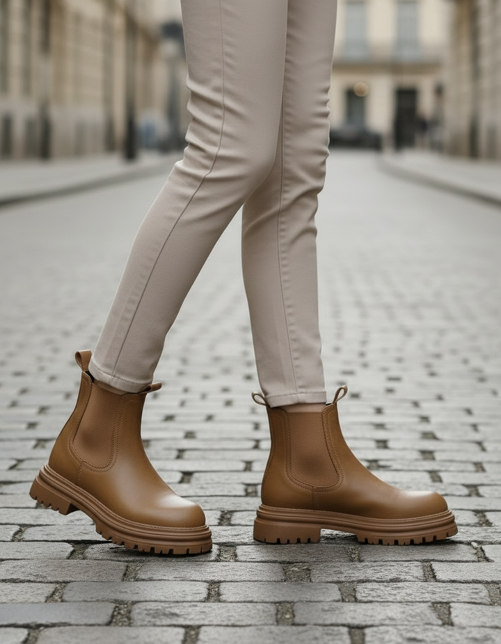 Nelly | Goldbraun Stiefelette
